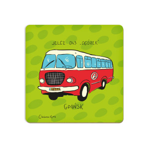Podkładka pod kubek Gdańsk Autobus Jelcz 043 "Ogórek"