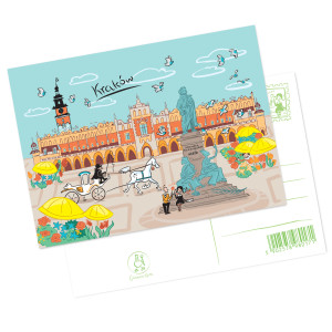 Pocztówka Kraków Sukiennice