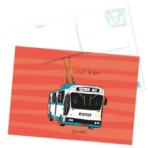 Pocztówka Gdynia Trolejbus Jelcz PR110E