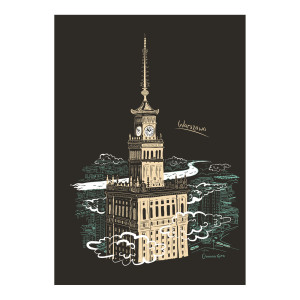 Plakat Warszawa Pałac Kultury i Nauki