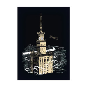 Plakat A4 Warszawa Pałac Kultury i Nauki