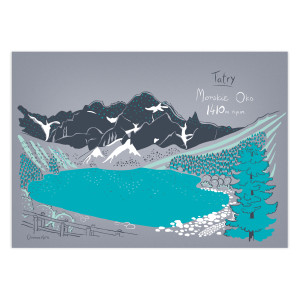 Plakat A4 Tatry Morskie Oko Grań