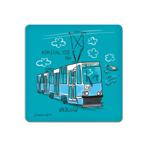 Podkładka pod kubek Wrocław Tramwaj Konstal 105Na