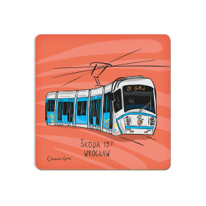 Podkładka pod kubek Wrocław Tramwaj Škoda 19T
