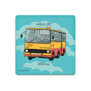 Podkładka pod kubek Wrocław Autobus Ikarus 280