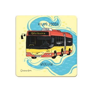 Podkładka pod kubek Wrocław Autobus Volvo 7000A