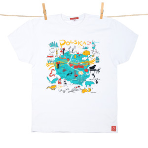 Tshirt Męski Polska biały L