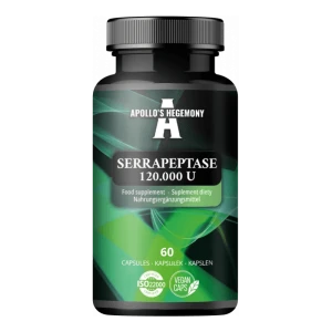 Apollo's Hegemony Serrapeptase 120 000 Iu Enterisk – 60 Veganske Kapsler