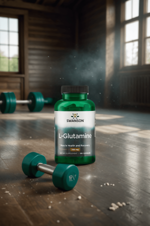 SWANSON L-Glutamin 500 Mg Aminosyre – 100 Vegkapsler