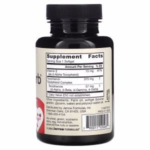 Jarrow Formulas Vitamin E + Tokotrienoler Kompleks – 445 Mg