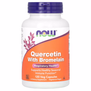 NOW Quercetin Med Bromelain 400 Mg Naturlig – 120 Kapsler