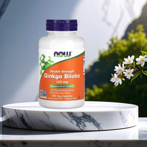 NOW Ginkgo Biloba Med Eleuthero 120 Mg – 100 Kapsler
