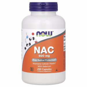 NOW Nac N-Acetyl Cystein 600 Mg Med Selen – 250 Vegkaps