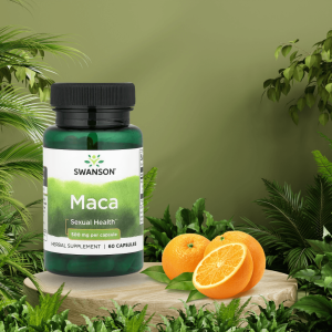 SWANSON Maca Rotekstrakt Kapsler Adaptogen 4:1 – 60 Vegkaps
