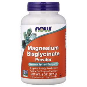 NOW Magnesiumbisglycinate Pulver Albion 300 Mg – 227g
