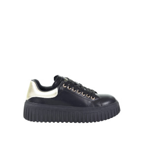 Damskie skórzane sneakersy czarne GOE SS2N4022
