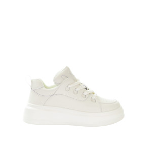 Damskie skórzane beżowe sneakersy GOE SS2N4013