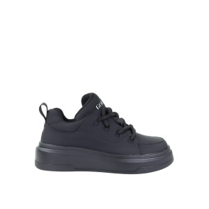 Damskie skórzane czarne sneakersy SS2N4014
