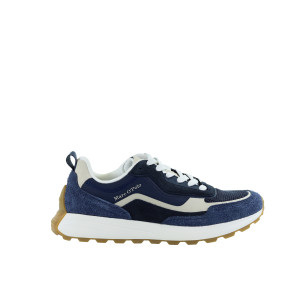 Męskie skórzane niebieskie sneakersy MARC O'POLO 60223253501350-865