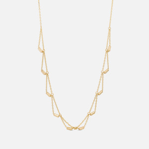 Złoty naszyjnik choker z łańcuszkami - próba 375