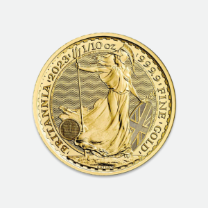 Złota moneta Britannia 1/10 uncji