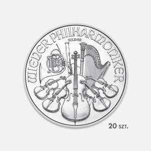 Zestaw: 20x srebrna moneta Wiedeńscy Filharmonicy 1 uncja