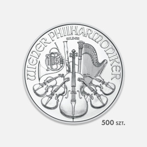 Zestaw: 500x srebrna moneta Wiedeńscy Filharmonicy 1 uncja