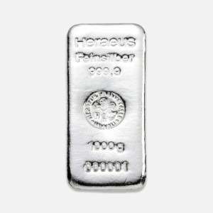 1 kg sztabka srebra