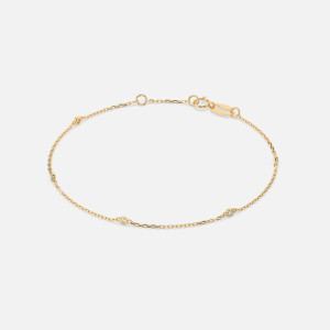 Złota bransoletka z diamentami 0.07 ct - próba 585