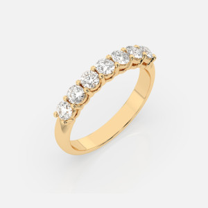 Złoty pierścionek z diamentami 0.7 ct - próba 585