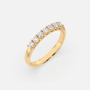 Złoty pierścionek z diamentami 0.42 ct - próba 585