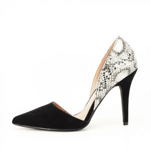 Pantofi Negri Decupati Lateral Lori 03