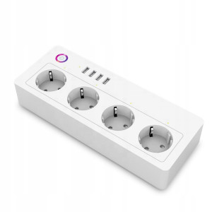 Listwa Zasilająca 230V Porty USB Komputer RTV AGD Wi-Fi Tuya Pomiar Energii