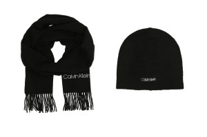 Calvin Klein Szal + czapka | z dodatkiem wełny