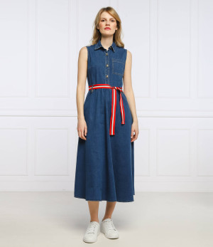 Liu Jo Jeans Sukienka z paskiem DRESS | denim