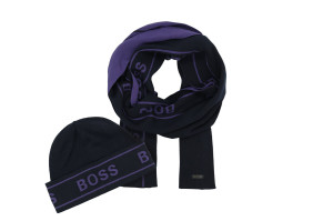 BOSS BLACK Szal + czapka Ulfino