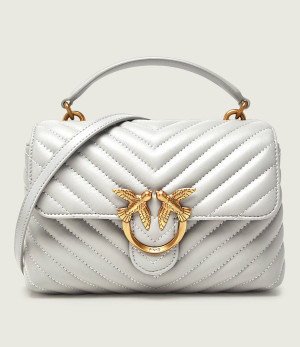 Pinko Skórzany kuferek LOVE LADY PUFF