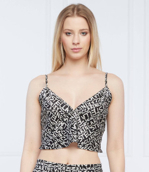 Stella McCartney Jedwabna góra od piżamy | Regular Fit