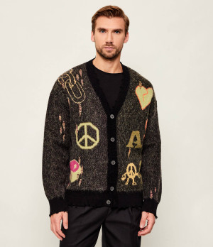 AllSaints Kardigan EMOTIVE | Oversize fit | z dodatkiem wełny