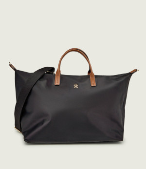 Tommy Hilfiger Torba podróżna POPETTE WEEKENDER | z dodatkiem skóry