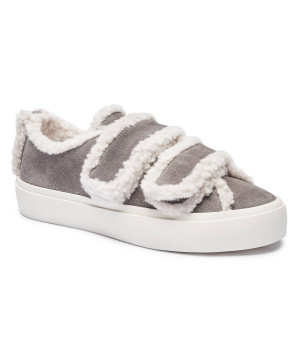 INUIKII Ocieplane sneakersy Velcro | zamsz | shearling