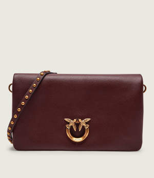 Pinko Skórzana kopertówka CLICK SOFT HORIZONTAL MINI