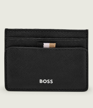 BOSS BLACK Skórzane etui na karty Zair