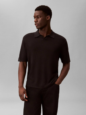Calvin Klein Polo JOHNNY | Loose fit | z dodatkiem lnu
