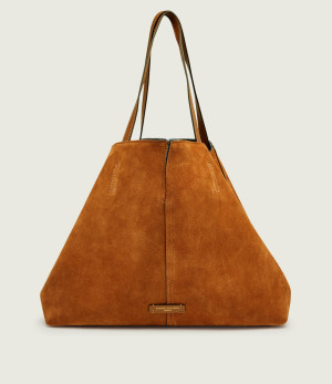 GIANNI CHIARINI Dwustronna shopperka + saszetka MAYA | zamsz
