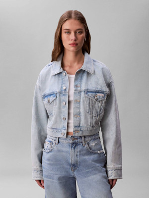 Calvin Klein Jeans Kurtka jeansowa | Cropped Fit