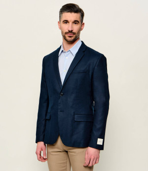 Calvin Klein Lniana marynarka | Slim Fit