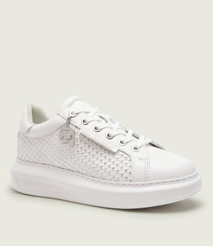 Karl Lagerfeld Skórzane sneakersy Kapri Gemstone Net Charm