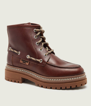 Weekend MaxMara Skórzane botki Wkapantone