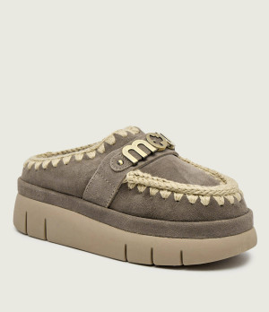 MOU Mule Bounce welt clog suede | z dodatkiem wełny | zamsz